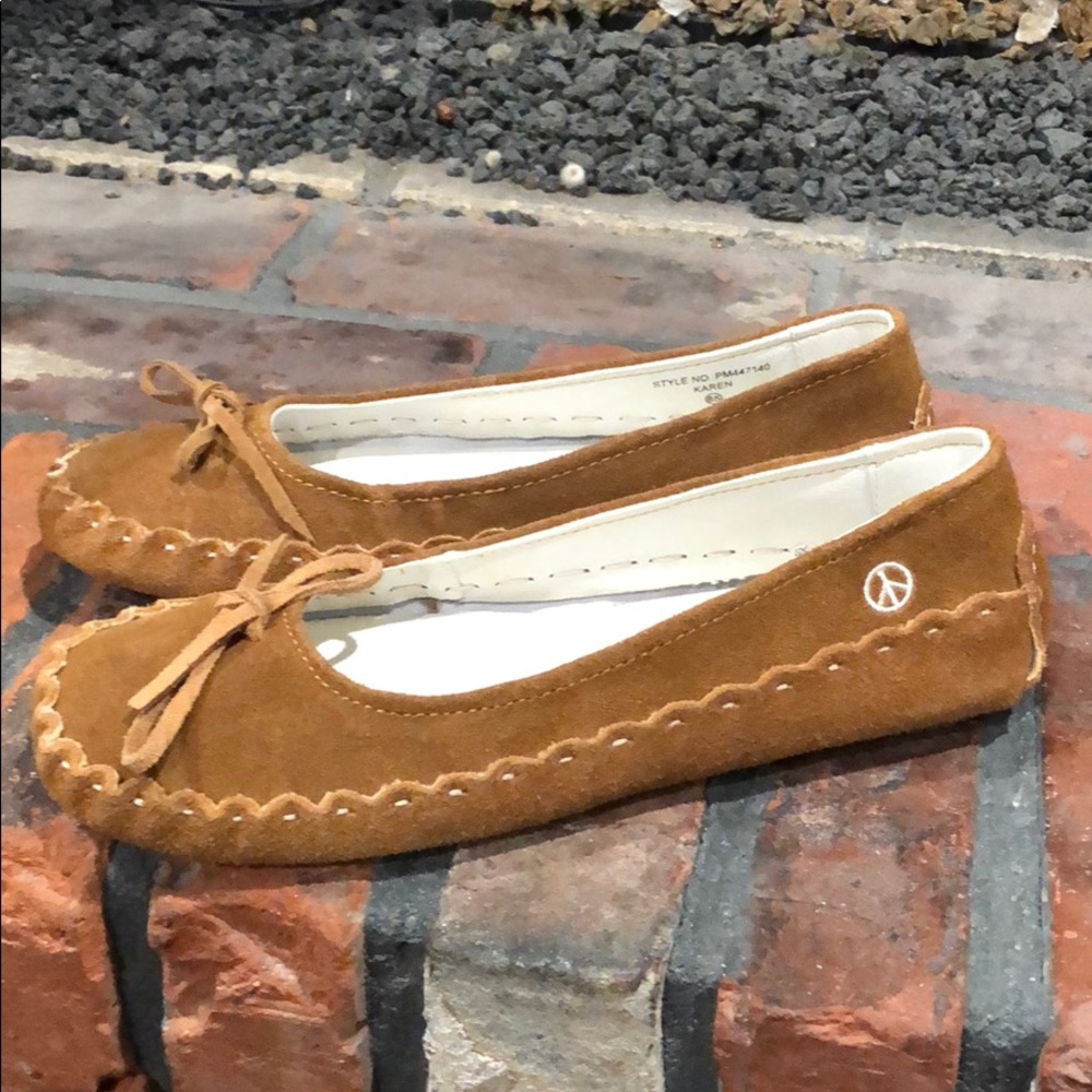 Tecs Peace ✌🏽Moccasins leather uppers size 8.5/40